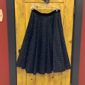 Smart Set Black and White Polka Dot Skater Skirt